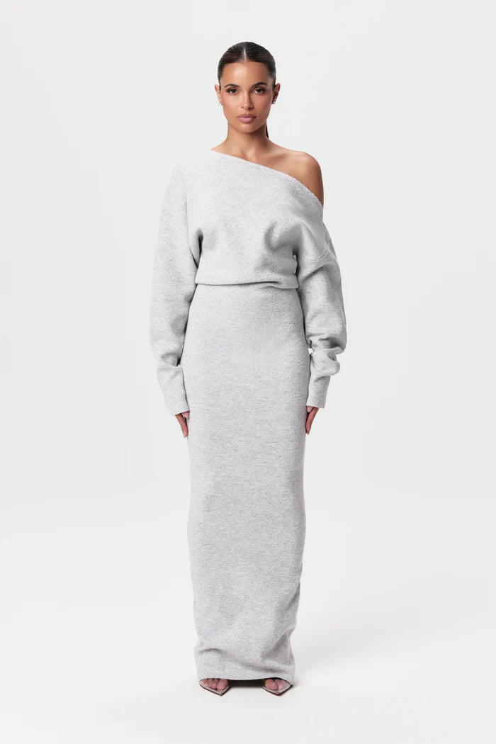 Knit Off-Shoulder Maxi