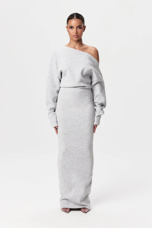 Knit Off-Shoulder Maxi