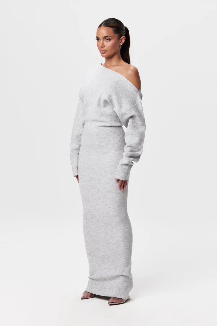 Knit Off-Shoulder Maxi