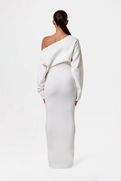 Knit Off-Shoulder Maxi